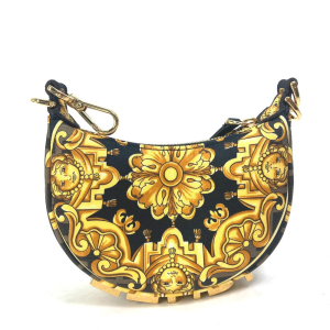 FENDI Handbag 7AS089 Nylon / leather yellow Nano Fendigraphy Fendace F