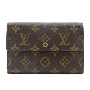 LOUIS VUITTON Tri-fold wallet M61202 Monogram canvas Brown Porto Treso