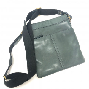 COACH Shoulder Bag 70710 leather green flat mens Used Authentic