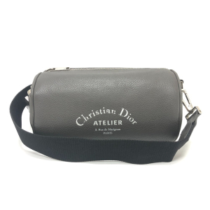 Dior Shoulder Bag leather gray Atelier Roller Bag, Cylindrical Women U
