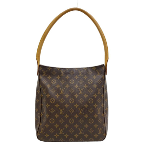 LOUIS VUITTON Shoulder Bag M51145 leather Brown Monogram LoopingGM Wom