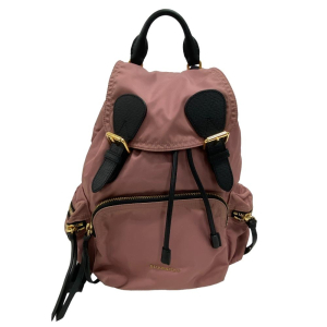 THOMAS BURBERRY Backpack Nylon, Leather pink Women Used Authentic