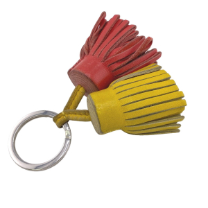 HERMES charm leather Red Carmen Unodos Anyo Miro Women Used Authentic