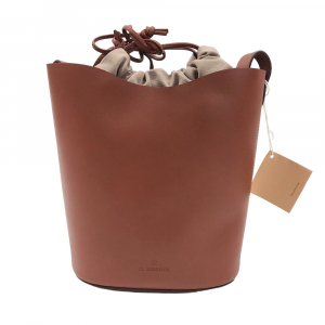 IL BISONTE Shoulder Bag BBU025 leather Brown Women Used Authentic