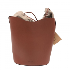 IL BISONTE Shoulder Bag BBU025 leather Brown Women Used Authentic