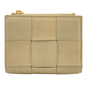 BOTTEGAVENETA Bifold Wallet leather green MAXI INTRECCIATO