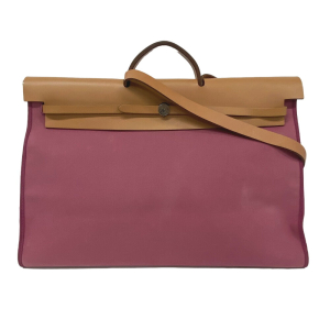 HERMES Handbag canvas pink Herbag zip cabin