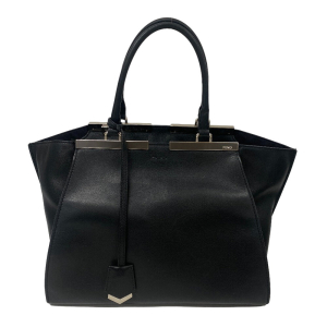 FENDI Handbag leather black Trois Jules