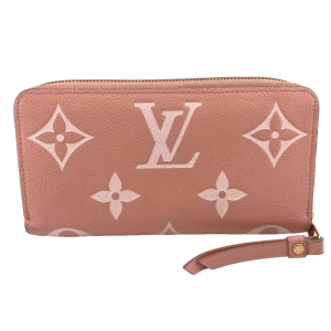 LOUIS VUITTON Long Wallet Purse M81645 leather pink Bicolor Monogram E