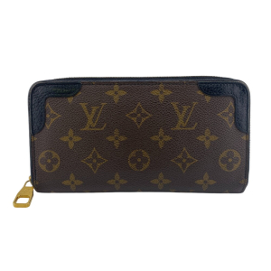 LOUIS VUITTON Long Wallet Purse M61855 leather Brown Monogram Zippy wa