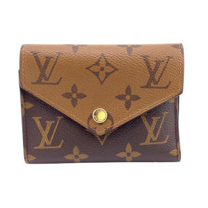 LOUIS VUITTON Tri-fold wallet M81557 leather Brown Monogram reverse Po