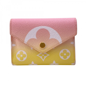 LOUIS VUITTON Tri-fold wallet M80388 leather pink Monogram Rose Claire