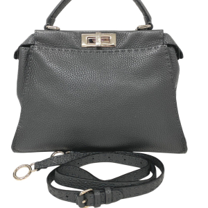 FENDI Handbag 8BN226 leather gray Peek-a-boo regular
