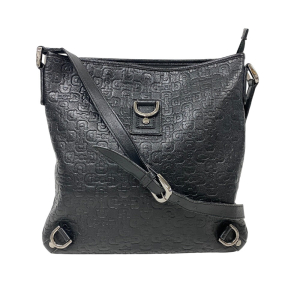 GUCCI Shoulder Bag 268642 leather black Horse pit Abbey