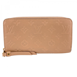 LOUIS VUITTON Long Wallet Purse M69034 leather beige Ann Platt Zippy w