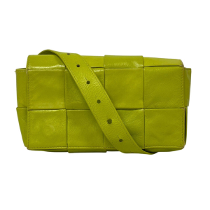 BOTTEGAVENETA Sling bag leather yellow MAXI INTRECCIATO