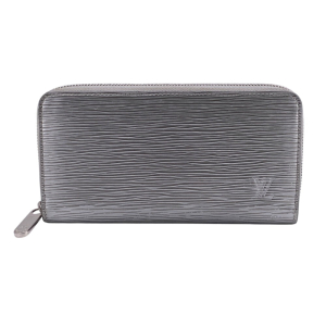 LOUIS VUITTON Long Wallet Purse M82794 leather Silver Epi Zippy wallet