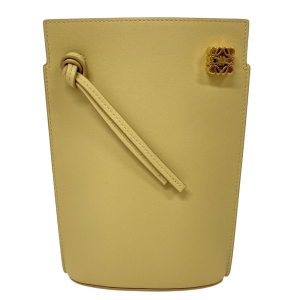 LOEWE Shoulder Bag leather beige dice pocket