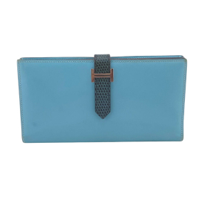 HERMES Long Wallet Purse Epsom green Votaderact Beansufla