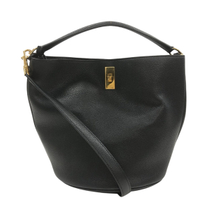 CELINE Handbag leather black teen 2way