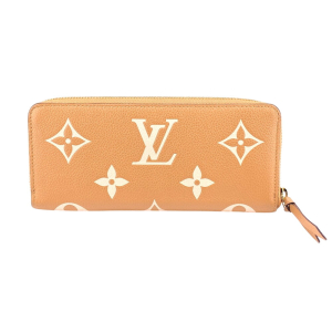 LOUIS VUITTON Long Wallet Purse M81460 leather beige Monogram Portefeu