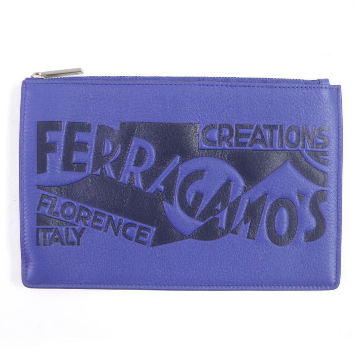 Salvatore Ferragamo Pouch leather blue