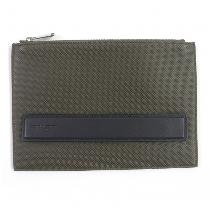 BOTTEGAVENETA Pouch leather khaki