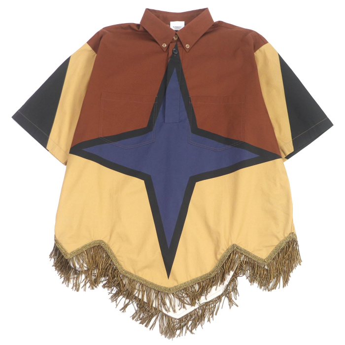 BURBERRY Short sleeve shirt 8045470 cotton Brown type L