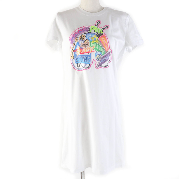 HERMES one piece 3E4507DH cotton white Chevroscope 38