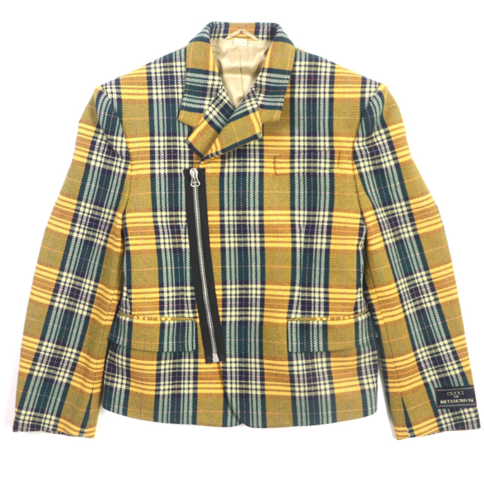GUCCI Riders jacket 710795 wool yellow-green METAMORFOSI 46