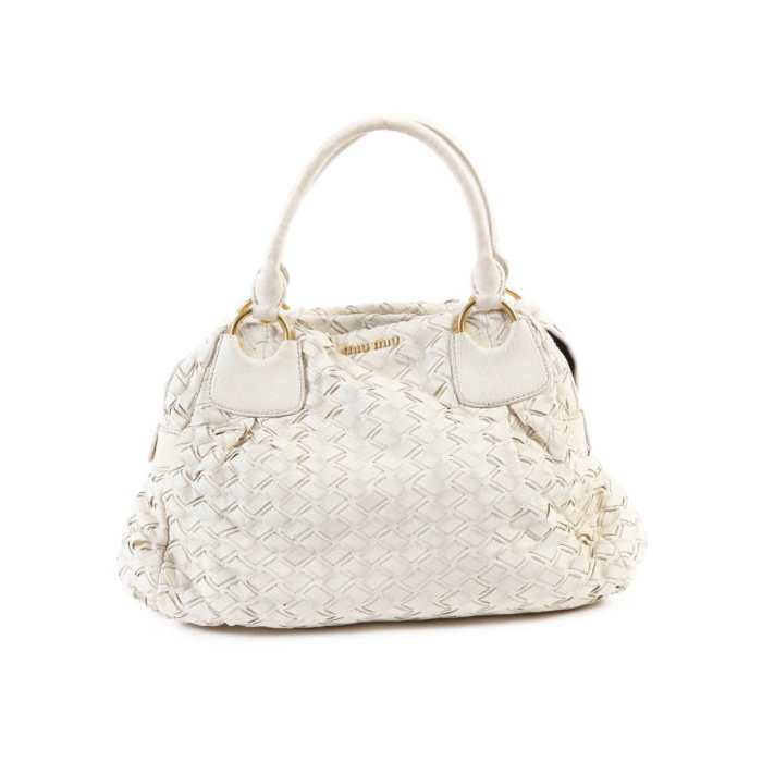 MIUMIU Handbag Other white MIUMIU Mew Mew SACCA 2 MANICI Women Used Au