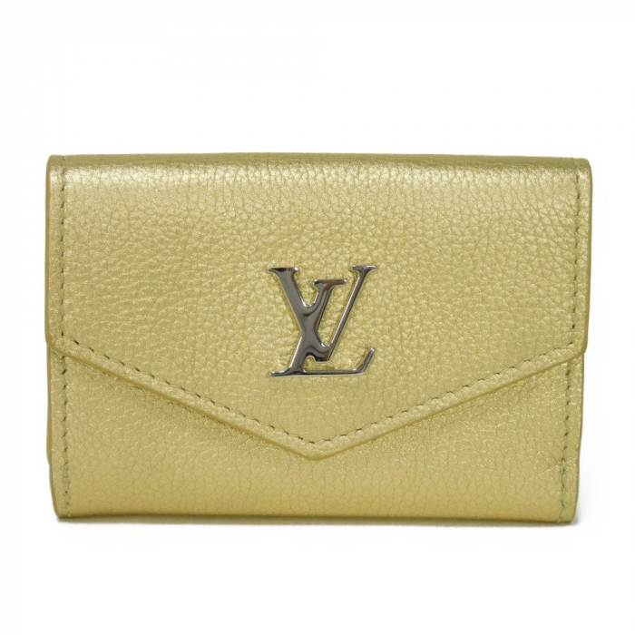 LOUIS VUITTON Tri-fold wallet M69059 Grain calf leather (embossed) gol