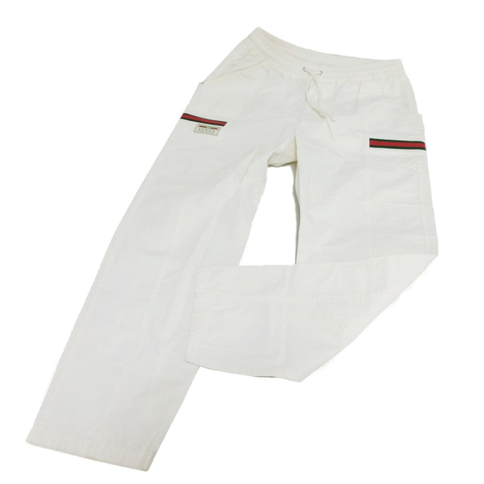 GUCCI Pants 604171 XDAX3 9061 Cotton (acrylic coating) white Web strip