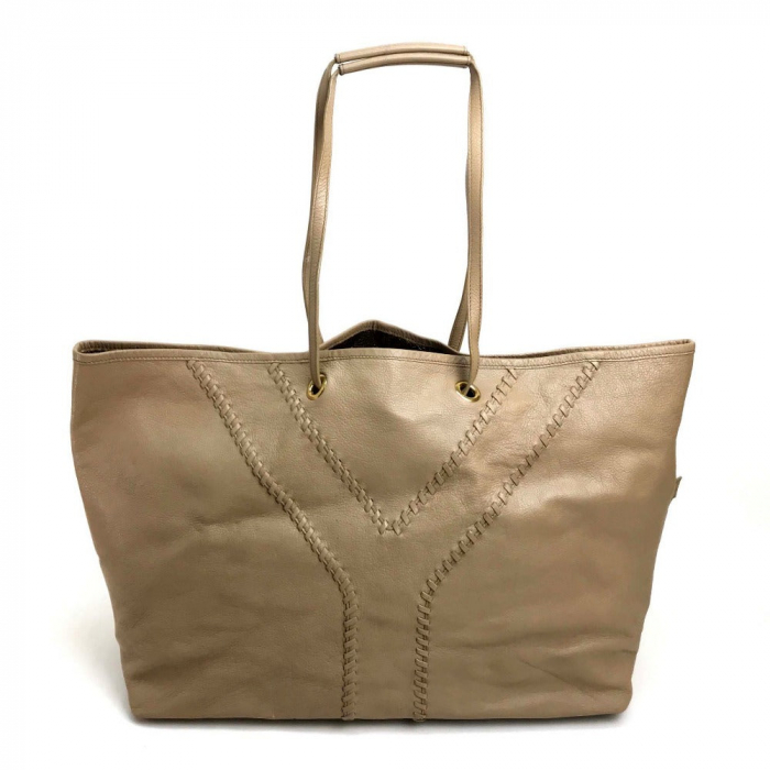 YVES SAINT LAURENT Tote Bag 265702 leather beige reversible Neo-double