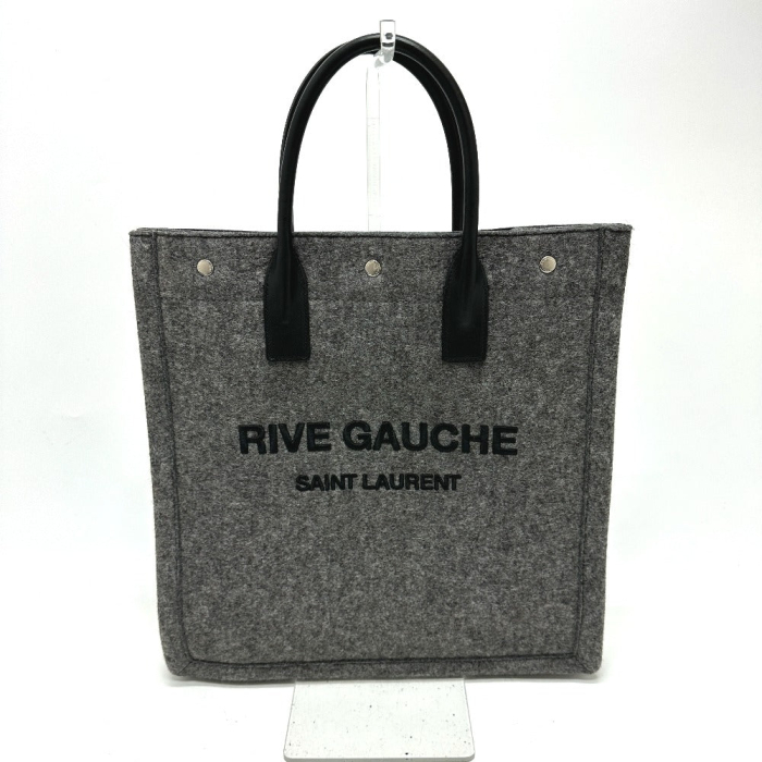 SAINT LAURENT PARIS Tote Bag 632539 Felt / leather gray Shoulder Bag R