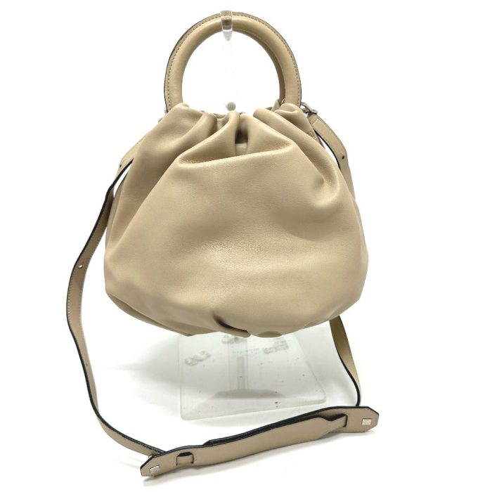 LOEWE Handbag 332.87.L40 leather beige Bounce Bag Anagram