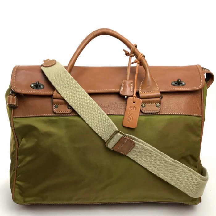 Felisi Handbag 20207 Nylon / leather khaki Men's Women Handbag unisex(