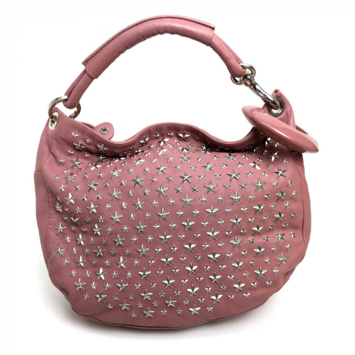 JIMMY CHOO Shoulder Bag Lamb leather / metal pink Star studs stars Sky