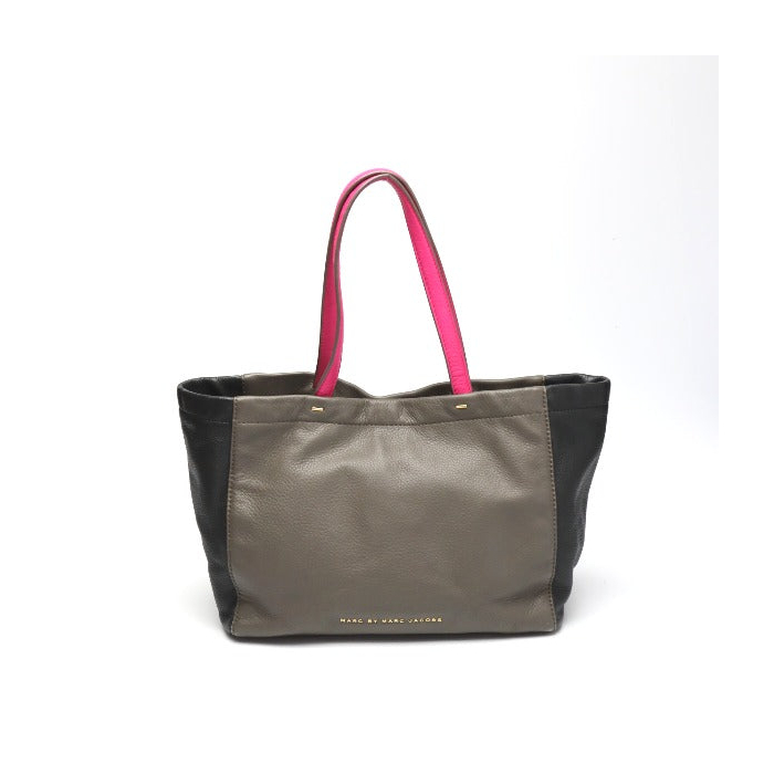 MARC BY MARC JACOBS Tote Bag leather Gray x Black x Pink Watts The T M