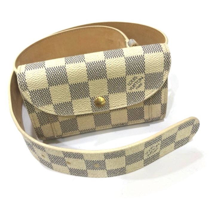 LOUIS VUITTON Waist bag M9835 Damier Azur Canvas white Saint Tulle Poc