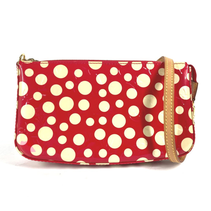 LOUIS VUITTON Shoulder Bag M91428 Patent leather Red Vernis Yayoi Kusa