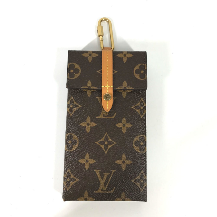 LOUIS VUITTON Pouch M68523 Monogram canvas Brown Monogram Carabiner Bo