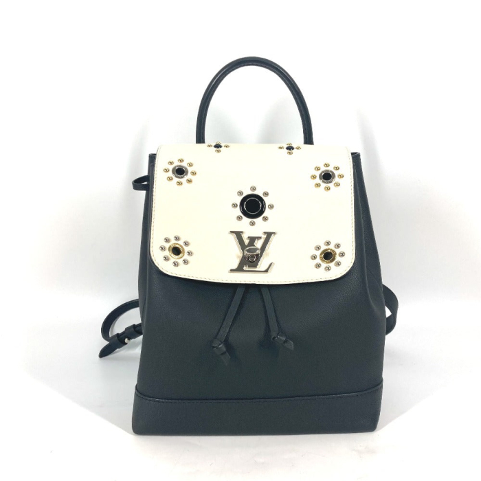 LOUIS VUITTON Backpack M54108 leather black Rock Me Backpack Studs