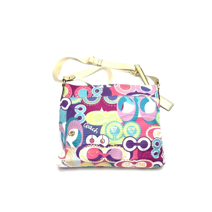 COACH Shoulder Bag F19454 leather multicolor Signature Canvas leather 