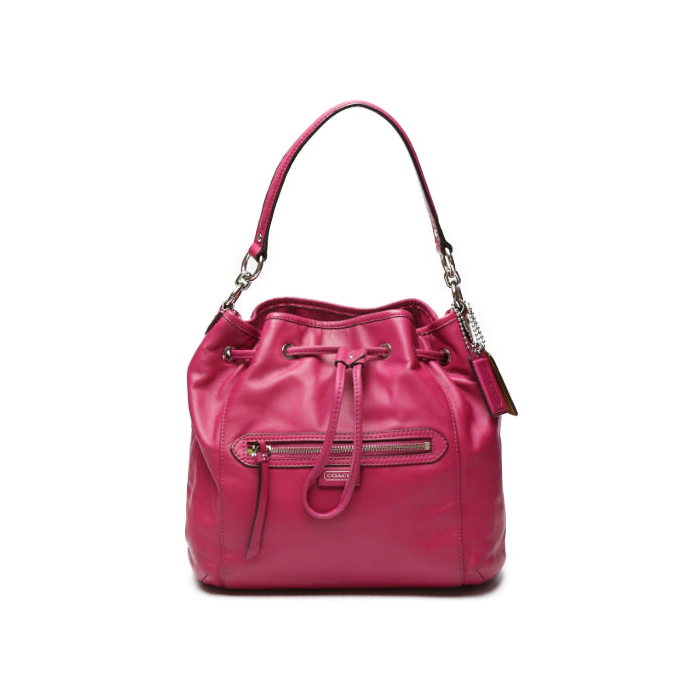 COACH Shoulder Bag F25661 leather pink purse Calfskin 2WAY Women Used 