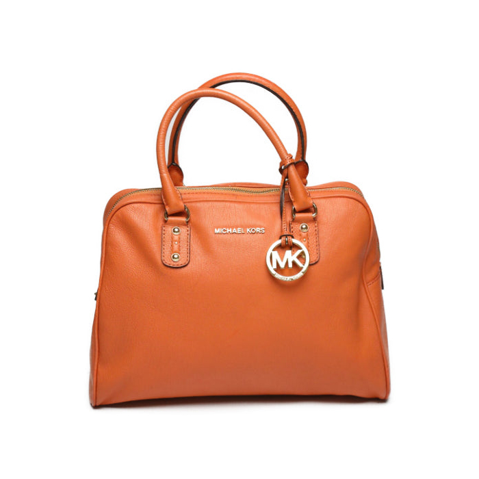 MICHAEL KORS Shoulder Bag leather Orange 2WAY boston type Diagonal Wom