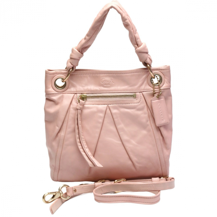 COACH Handbag 13416 leather pink 2way Calfskin Back Hoodie Leather Wom