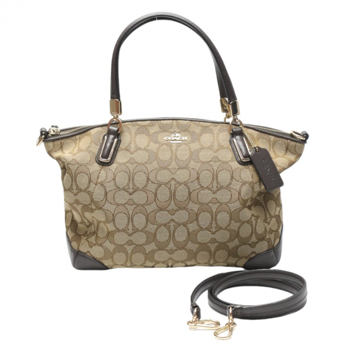 COACH Shoulder Bag 33737 leather Brown Shoulder Signature Handbag Wome