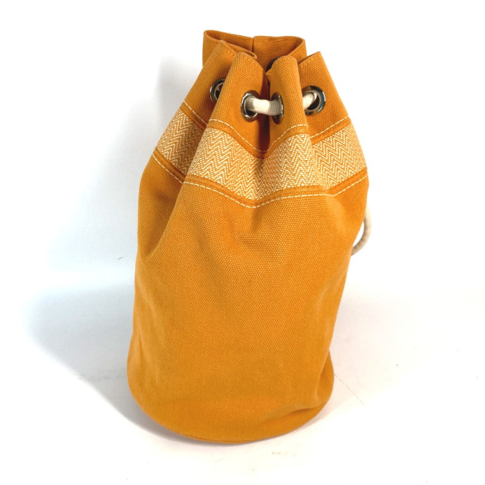 HERMES Shoulder Bag canvas Orange Beach bag Sac Marine Receive MM Wome