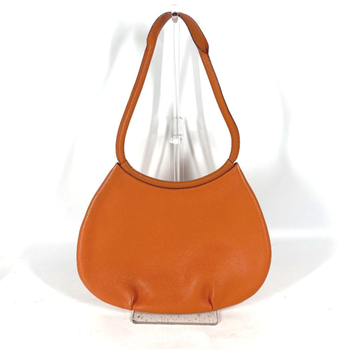 HERMES Shoulder Bag leather Orange Kakawet